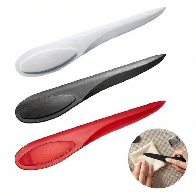 1/2/3pcs Ultimate Plastic Sewing Mark Turner Tool - Precision Point Turner & Seam Creaser - Effortless Seam Pressing For Quilters- Durable Plastic , Needlepoint Turner And Marking Press,Sewing Marker, Patchwork Press Tool, Suitable For Patchwork, Crafting Available In White, Black, And Red - Multicolor - View 12