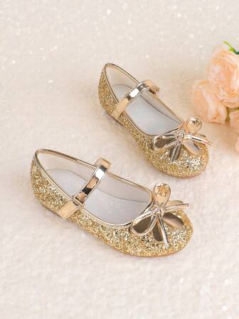 女童正装鞋玛丽珍芭蕾平底鞋，适合花童、婚礼、派对、伴娘、公主，适合幼儿、小孩和大童