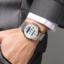 SKMEI 2284 金属多功能模拟数字世界时间钢表防水运动手表男士 Jam Tangan - 均碼 - 查看 10