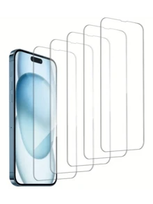 Bộ 5 miếng dán màn hình trong suốt độ phân giải cao của Apple, chống trầy xước, chống bám vân tay, tương thích với iPhone 11/12/13/14/15/16/17 - Trong sáng - Xem 9