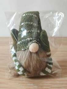 1 pieza Ornamento de muñeca sin rostro con sombrero de Navidad sentada, Enano de cabello en espiral Duende Rudolph Decoración de escritorio de Navidad, Decoración navideña, Decoración del hogar, Decoración de habitación, Decoración de fiesta temática de Navidad, Decoración de habitación, Decoración del hogar, Decoración de oficinas, Decoración de fiesta temática, Decoración navideña