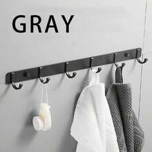 1pc No-Drill Space Aluminum Wall Hook, Kitchen Apron Hanger, Bathroom Robe & Towel Hook,Kitchen Storage,Kitchen Organizer,Kitchen Organiser,Storage Items,Kitchen,Storage,Organizer,Organiser,Organization,Organizers,Drawer Organizer,Travel,Kitchen Items,Kitchen Utensils,Kitchen Tools,Kitchen Things. - Multicolor - View 13
