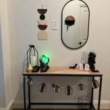 2 Pieces Fall And Halloween Wooden Bat Decorations - Versatile Shelf And Tiered Tray Embellishment, Classic Style, Christmas - Black - View 3