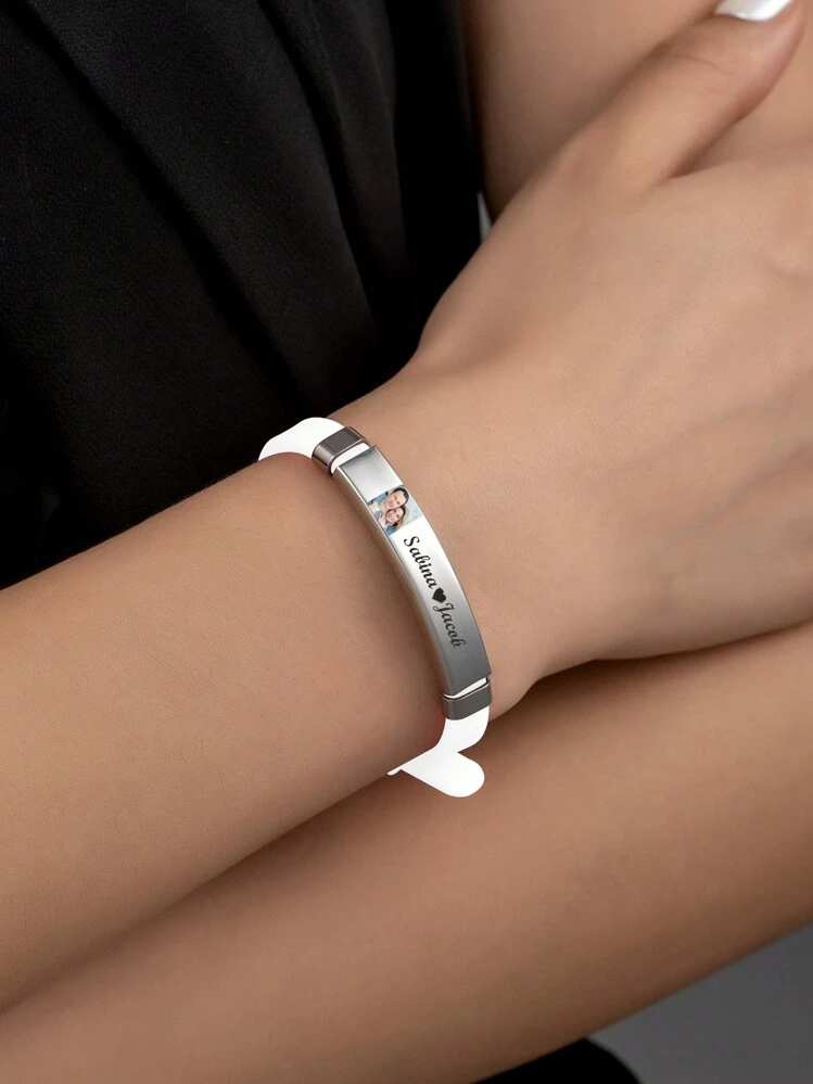 Braccialetti con nome personalizzato Braccialetti personalizzati in acciaio inossidabile per donne Gioielli affascinanti Regalo personalizzato per la festa di nozze  36