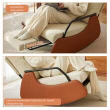 AYYDS Rocking Chair With Footrest, Multifunctional Relaxing Chair With Metal Frame, Sleeping Chair, Leisure Reading Chair For Living Room Bedroom