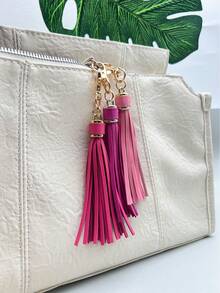 1 Móc khóa tua rua "Độc đáo" sang trọng - Da Pu, Chủ đề hoạt hình/Punk - Hoàn hảo cho túi xách và chìa khóa xe hơi của phụ nữ - Quà tặng lý tưởng cho sinh nhật hoặc Giáng sinh Halloween - tua - Xem 3