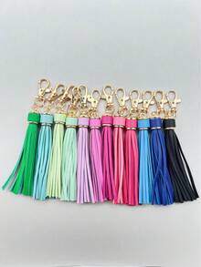 1 Móc khóa tua rua "Độc đáo" sang trọng - Da Pu, Chủ đề hoạt hình/Punk - Hoàn hảo cho túi xách và chìa khóa xe hơi của phụ nữ - Quà tặng lý tưởng cho sinh nhật hoặc Giáng sinh Halloween - tua - Xem 2