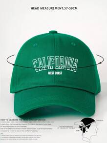 1 件装水洗加州印花棒球帽，可调节户外防晒帽，适合旅行海滩度假，Y2K 风格休闲帽，适合青少年万圣节