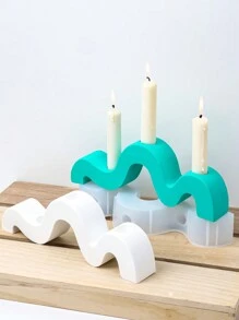 1PC Wavy Shaped Candlestick Holder Epoxy Resin Mold Line S-Shaped Candlestick Casting Silicone Mold Home Decoration DIY Handmade Craft Tool