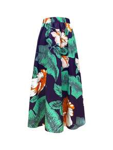 Women's Fashion Floral Print Casual Elegant Skirt, Summer - Multicolor - View 2