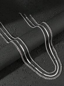 3 件男士不锈钢黑色项链哥特风格简约个性化万圣节珠宝适合日常佩戴 DIY 节日礼物