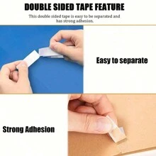 Crafts Double-Sided Tape, Multi-Size Double-Sided Tape For Arts, DIY Photo Album, Gift Packing, Paper Backing, Office & School, Party, Card Making - White - View 3