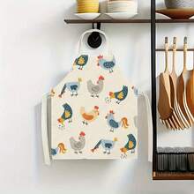 1 chiếc tạp dề vải lanh họa tiết Halloween Giáng sinh "Giáng sinh vui vẻ" cho tiệm làm tóc tại nhà dành cho bé gái tuổi teen, dùng để nấu ăn tại nhà, mặc trong bếp và dành cho những người đam mê nấu ăn - Nhiều màu - Xem 4