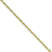 The Black Bow 1.8mm 10k Yellow Gold Diamond Cut Hollow Rope Chain Necklace