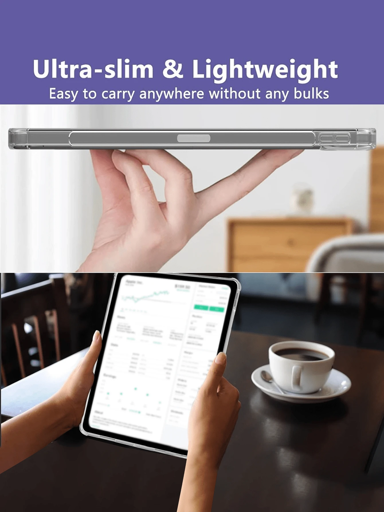 [2 In 1] Clear Case+Detachable And Reusable PaperFeel Screen Protector