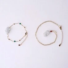 1set Natural Grade A  Jade Pixiu Bracelet And Pendant - Natural a Grade Jadeite - View 1