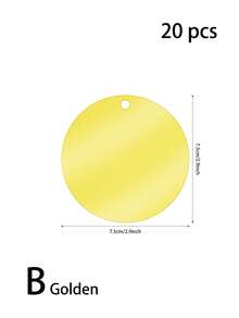 20pcs Clear Round Acrylic Blank Discs With Holes, Suitable For Christmas Tree Decor,Christmas Gift - Multicolor - View 10