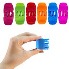 12 Large Piranha Hair Clips Various Colors - 豐富多彩的 - 查看 1