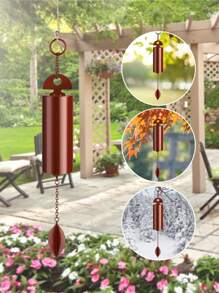 Wind Chimes, Deep Resonance Serenity Wind Bell, Heroic Windbell, Metal Single Tube Wind Chimes For Outdoor Garden Patio Decorations - Bronze - View 2