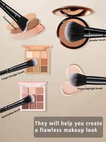 60件套化妆刷套装，包含30支化妆刷和5个化妆海绵，适用于液体化妆品。产品名称：化妆刷套装、化妆刷套装、化妆刷套装、完整化妆套装、化妆刷套装、完整化妆套装、刷子套装、化妆刷套装、化妆礼品套装、套装、赠品、专业化妆刷、完整化妆套装。 - 彩色 - 查看 4