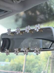 8件套金属花朵汽车内饰装饰配件，后视镜和仪表盘装饰 - 均碼 - 查看 6