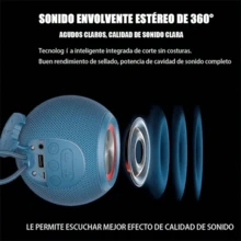 ltavoz Bluetooth inalámbrico portátil, exquisito y compacto - Azul - Ver 4