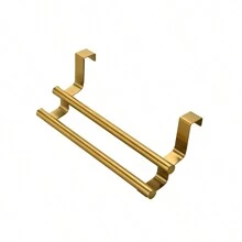 Keidason 1 件双层不锈钢毛巾杆悬挂式可调节长度毛巾架浴室柜门挂式毛巾架洗碗布收纳架悬挂式毛巾杆不锈钢门后毛巾收纳架免打孔毛巾挂