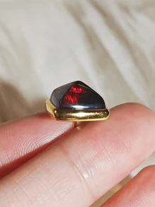 天然波罗的海琥珀耳环耳钉，红色疗法宝石精美珠宝纯银 925 送给她的礼物时尚简约方形银耳钉