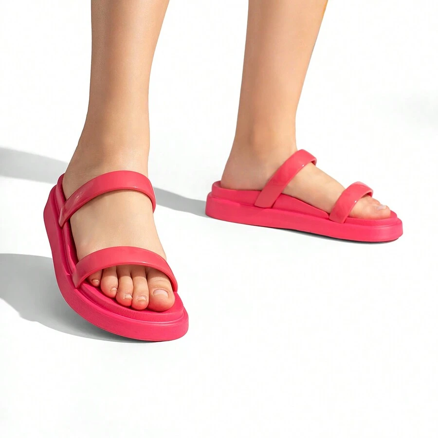 Women's EVA Two-Strap Papete Sandal - 玫紅色 - 查看 1