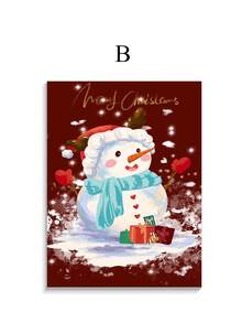 Christmas Tree Santa Claus Pattern Wall Art Paintings For Bedroom And Living Room Decor - Multicolor - View 12