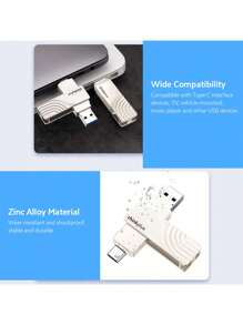 Lenovo Thinkplus USB 3.2 32GB PenDrive 64GB 128GB 256GB USB Flash Drive Memory Stick USB 3.2 For Phone Laptop Or Higher Version - Silver - View 7