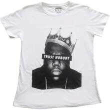 Biggie Smalls Ladies T-Shirt: Trust Nobody - 48-Hour Fast Shipping!  - White - View 1