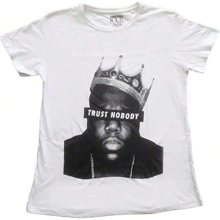 Biggie Smalls Ladies T-Shirt: Trust Nobody - 48-Hour Fast Shipping!  - 白色 - 查看 1