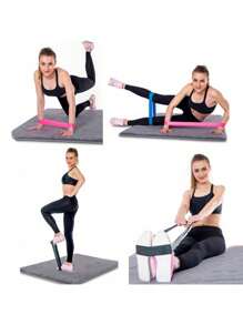 Kit 5 Mini Band Training Elastic + Elastic Tension Extender Exercise Home Workout Functional Physiotherapy - Xem 5