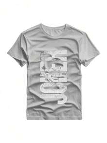 Camiseta estampada joker, camiseta casual de manga curta para o verão promoção - Cinza - Visão 1