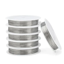 1-10 Stücke Edelstahl Draht 0,3-0,8mm dick, DIY Schmuckherstellung Perlenaufreihung Angelschnur für Armbänder, Halsketten, Haarspangen Accessoires