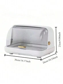 1入組36*26*23英吋嬰兒奶瓶收納盒，家用茶杯排水收納架，嬰兒餐具收納盒，大容量＆防塵＆可移動嬰兒用品收納盒 - 白色 - 查看 2