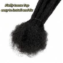 Extensiones De Rastas De 6 Pulgadas/8 Pulgadas/10 Pulgadas/12 Pulgadas, 10 Hebras De 0,6 Cm De Ancho, Extensiones De Rastas Loc, Rastas Sintéticas De Ganchillo, Moda Para El Cabello, Reggae, Hip-hop, Sintético, Estilo Afro Rizado, Extensiones De Cabello Trenzado Negro Natural Para Hombres/mujeres, Vida Diaria - Negro - Ver 8