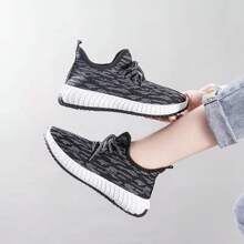 Unisex Non-Slip Breathable Mesh Tennis Shoes - 黑色 - 查看 3