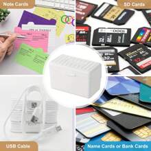 Index Card Holder Set, 3x5 Index Card Organizer, Plastic Index Card Box For Flash Cards, 150 Index Cards, 8Pcs Loose-Leaf Rings,1Plastic Box - as shown - View 5