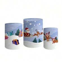 Trio Of Cylinders For Merry Christmas Theme Party 7 - Nhiều màu - Xem 1