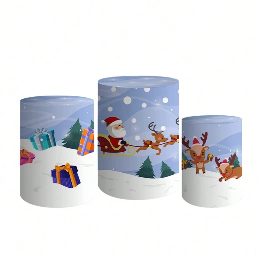 Trio Of Cylinders For Merry Christmas Theme Party 7 - Nhiều màu - Xem 1