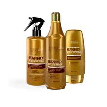 Forever Liss Mega Bath Kit Varnish Shampoo, Conditioner And Keratin - trắng - Xem 1