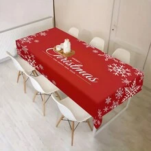 1 khăn trải bàn tiệc Giáng sinh, khăn trải bàn bằng polyester chống trượt bền, khăn trải bàn hình chữ nhật có thể giặt bằng máy, dùng để trang trí và ăn mừng ngày lễ, trang trí nhà cửa, quà tặng Giáng sinh - Nhiều màu - Xem 23