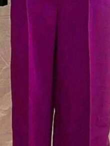 A-Lows A&L Tailoring Fabric Wide-Leg Trousers With Thin Ring And Straight Line 38/46 - Màu Hoa hồng đỏ - Xem 1