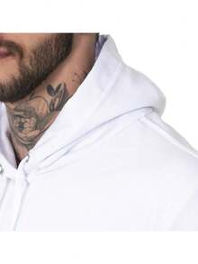 Men's Casual Sweatshirt Kangaroo Cold Weather Top Nyc Authentic - 白色 - 查看 3