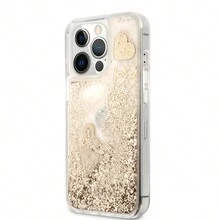 Guess Funda Brillante para iPhone 13 Pro en Color Dorado - Dorado - Ver 2