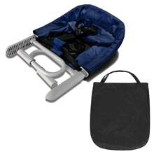 Froadp Baby Table Seat Booster Child Chair Foldable High Chair With Non-Slip Handle & Belt & Storage Bags Child High Chair For 2-8cm Thick Table - 藍色 - 查看 4