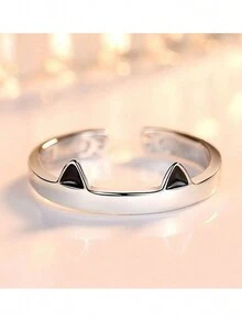 1pc Creative Cat Ear Adjustable Ring - Multicolor - View 4