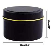 24 件套装饰铁罐，4 盎司彩色印花蜡烛容器，用于制作蜡烛 - 金色 - 查看 2